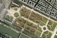 Vue arienne Jardin des Tuileries