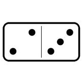 Un domino est symétrique